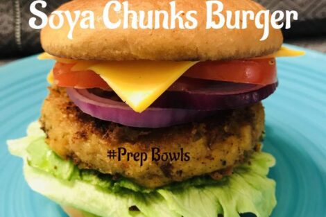 Meal Maker Burger Soya Chunks Burger Soya Chunks Recipes Protein Rice Burger Healthy Burger