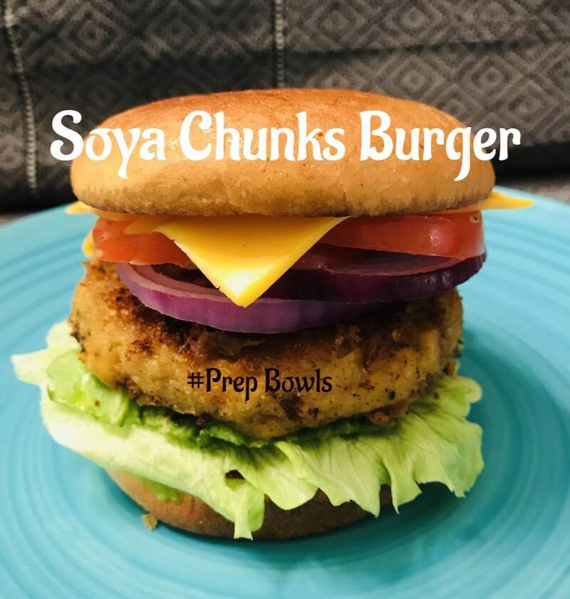 Meal Maker Burger Soya Chunks Burger Soya Chunks Recipes Protein Rice Burger Healthy Burger