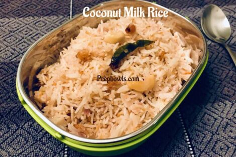 Thengai paal Sadam Coconut Milk Rice Recipe Plain Ghee Rice Cashew and raisins